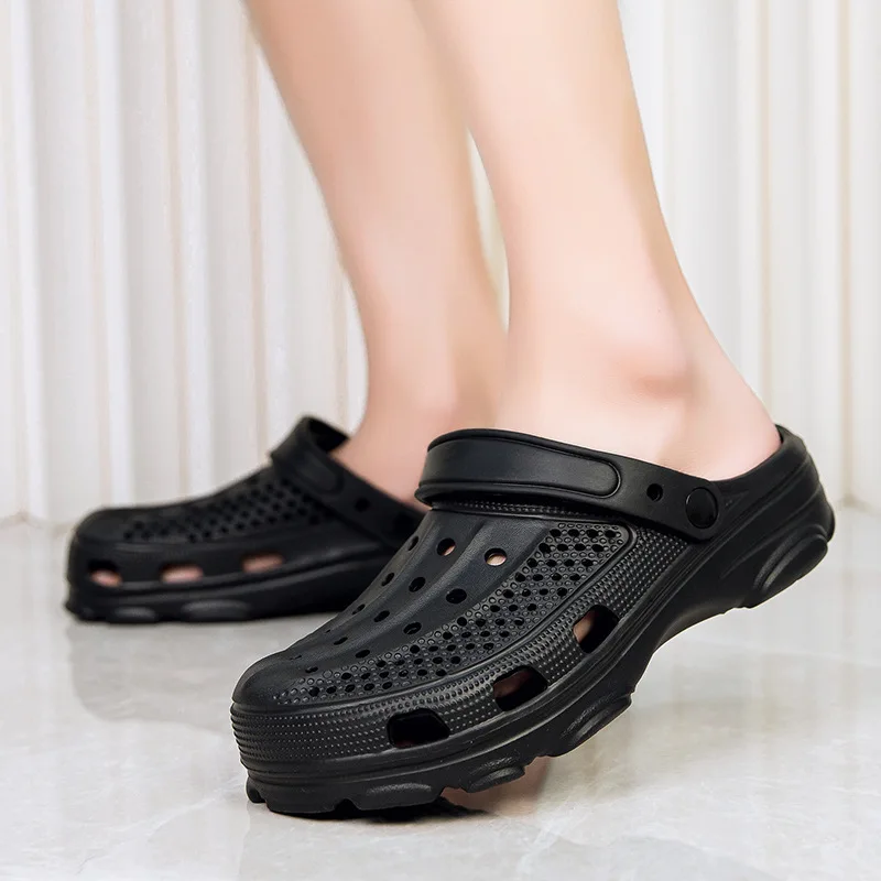 

Женские летние сабо для пар, креативные и простые, милые, нескользящие, дышащие, универсальные, подходят как для дома, так и для улицы, сабо и тапочки