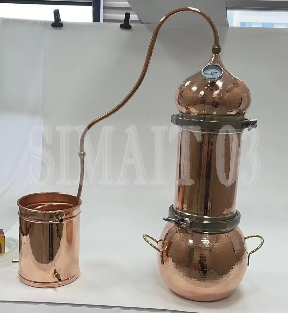 Solid Copper Distiller Full Copper Hydrosol Maker Clamp Type Seal Distillation Kit Customizable