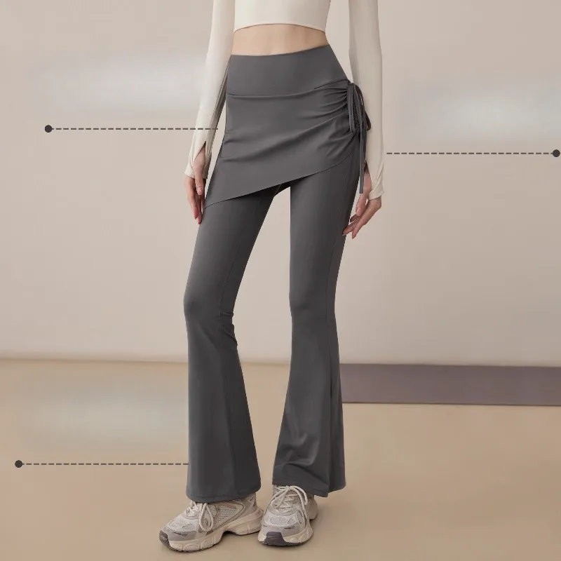 

Женские леггинсы 2-в-1 с расклешенной юбкой: для йоги, фитнеса и пилатеса, с высокой талией, контролем живота и эффектом подтяжки ягодиц, комфортные, для активного образа жизни