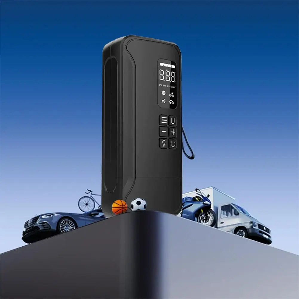 

Цифровой автоматический накачиватель шин для автомобиля, мотоцикла — портативный воздушный компрессор с автоматическим отключением и манометром с ЖК-дисплеем, 150 фунтов на квадратный дюйм