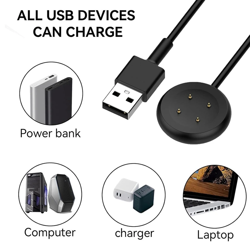 Smart-2 Pack USB-A + Type-C สายชาร์จสําหรับ Google Pixel Watch 2 Charger, smart Watch Charger สําหรับ Fitbit Ace LTE