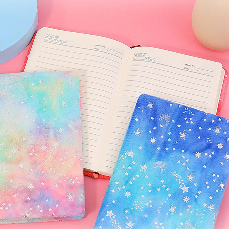 Plush hardcover A5 notebook trend essential for primary and secondary school students, high aesthetic cartoon cute notebook