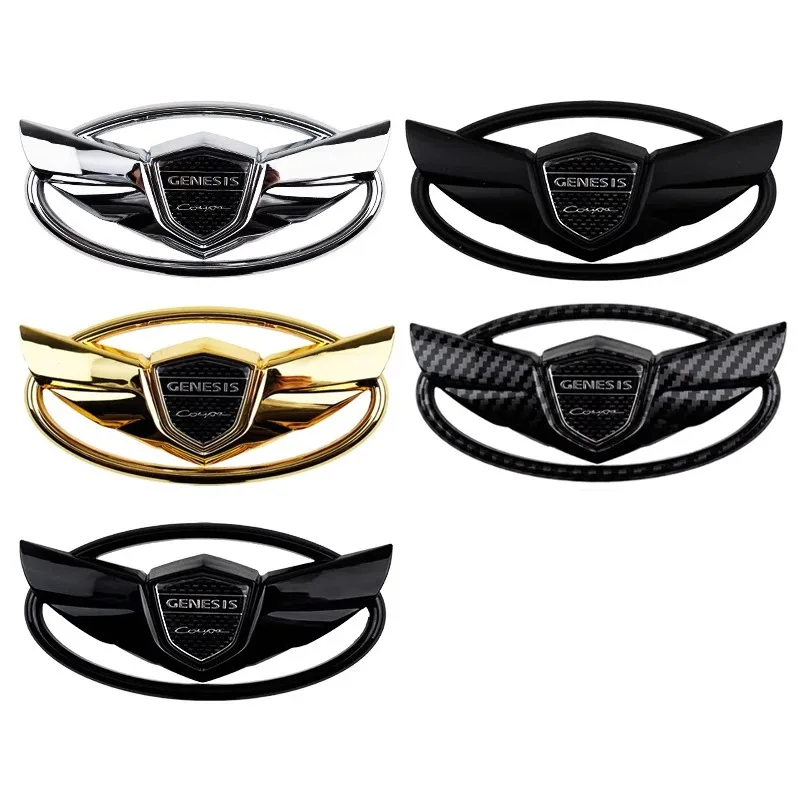 14.5×7.5CM Metal Car Trunk Emblem Badge Sticker For Hyundai Genesis Elantra Sonata Veloster Kona I20 I30 IX30 Exterior Decal view 2