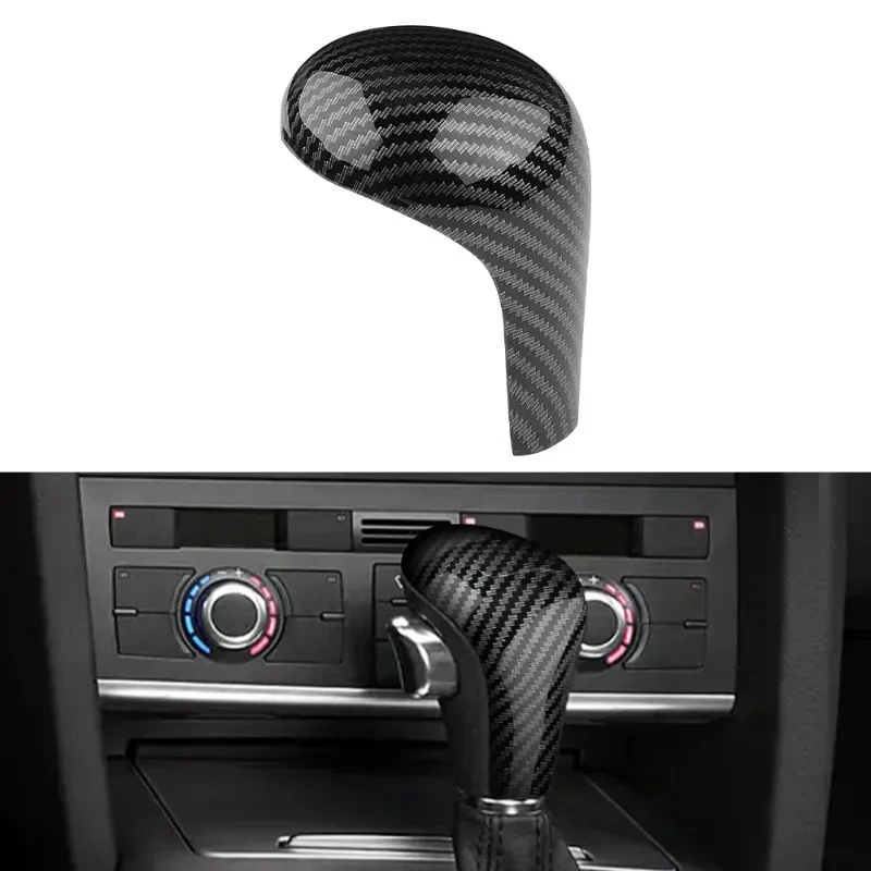 Carbon Fiber Gear Shift Knob Trim Cover Trim For Audi A6L Q5 A5 A4L Q7 Car Styling Modified Accessories Left Hand Drive Only