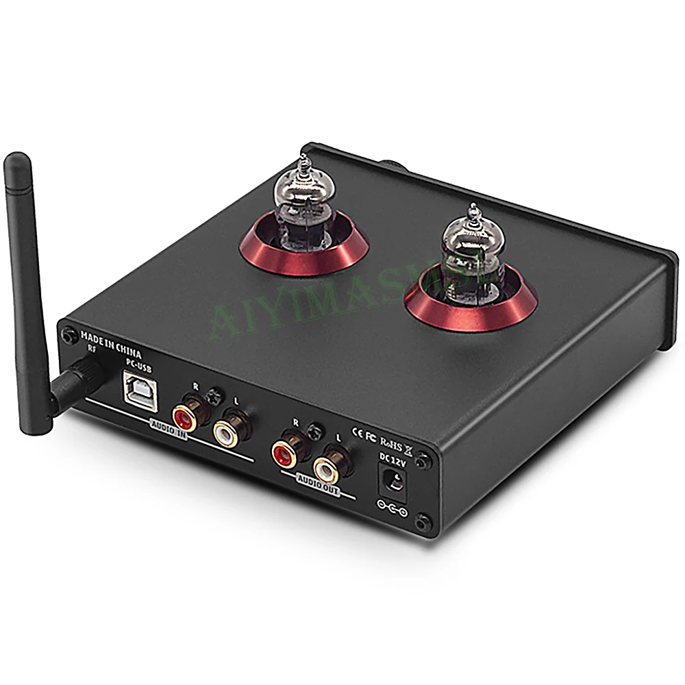 AIYIMA SMSL Bluetooth 5.0 High Bass USB Decoding DAC Headphone Amp GE5654 Tube Lossless HIFI Transmission Vacuum Tube Preamp