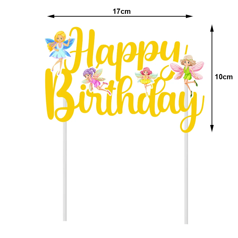 Feen-Cupcake-Topper, Happy Birthday Kuchendekoration, Feen-Geburtstagsparty-Dekorationen, Mädchen Erster Geburtstag, Baby-Shower-Partyzubehör – Detail 4