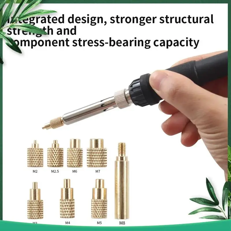 

(NEW) Heat Insert Nut Iron Tip M2-M8 Brass Hot Melt Nut Heat Insertion Tool For 3D Printer Heat Set Insert Soldering Iron Tips D