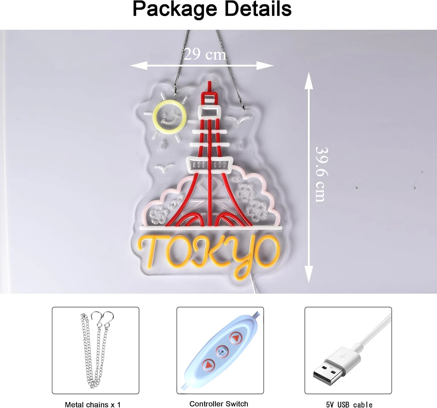 Tokyo Tower Neon Sign USB Dimmable Japan Glow LEDwall Light for Cafe Bedroom Game Room Anime Corner Bar Hotel Travel Party Gift