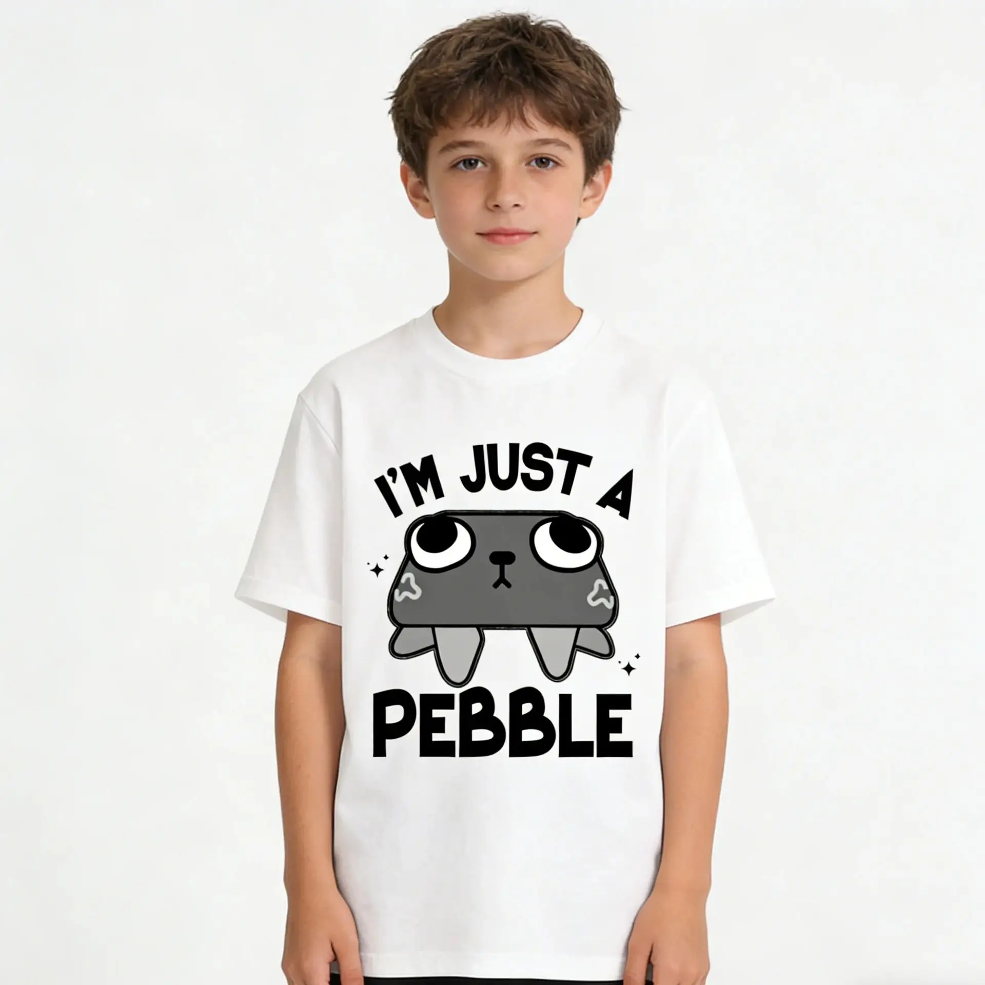 Dandy's World Pebble It's Just A Pebble camisetas divertidas de manga corta transpirable Casual Unisex adulto padre niño niños Camiseta de algodón