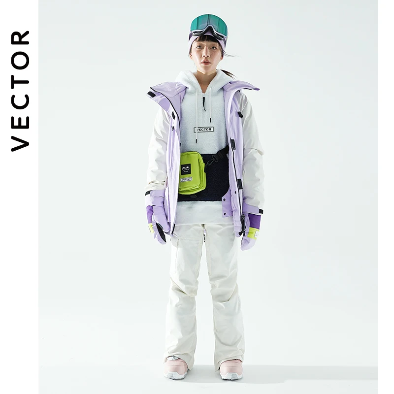 VECTOR Ski Suit Set Women Man Winter Women Jackets and Pants Warm Waterproof Women Jackets Pants Outdoor Ski Bike Camping