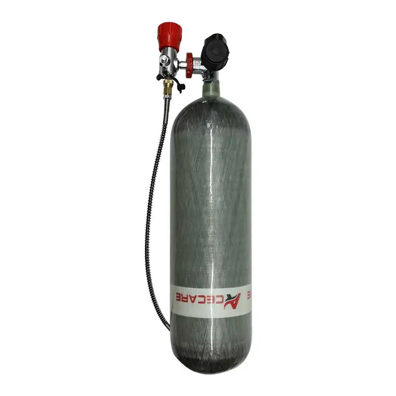 AKH-D1 Acecare 9L 4500Psi 300Bar 30Mpa  Carbon Fiber Gas Cylinder Air Bottle HPA Tank M18*1.5 with Valve and Filling Station