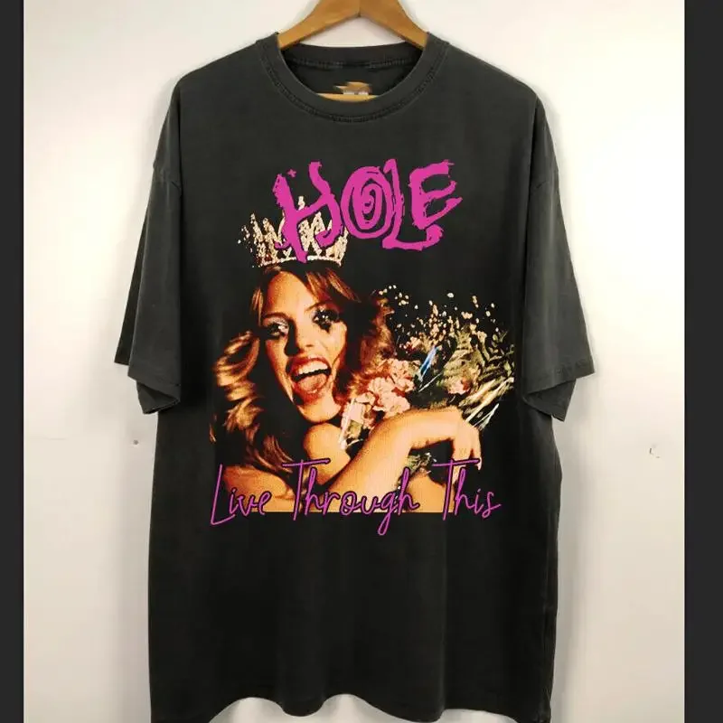 

Hole Band Live Through This T shirt Full Size S 5XL