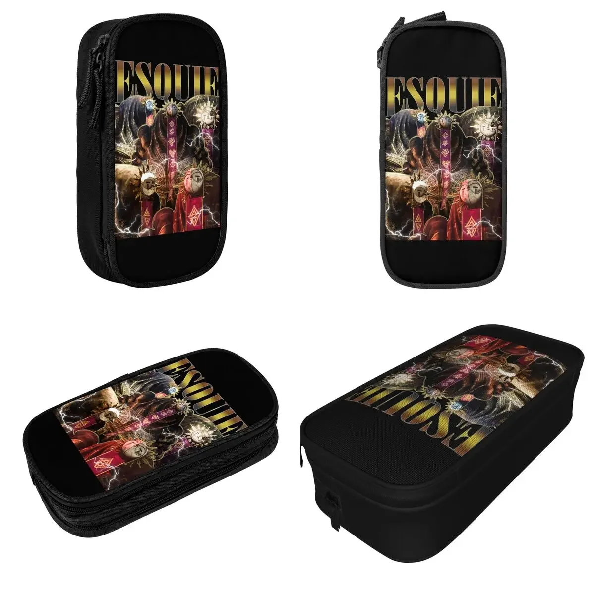 Esquie Expedition 33 Video Game Pencil Case Clair Obscur Pencil Box Pen for Student Large Storage Bags Office Zipper Stationery