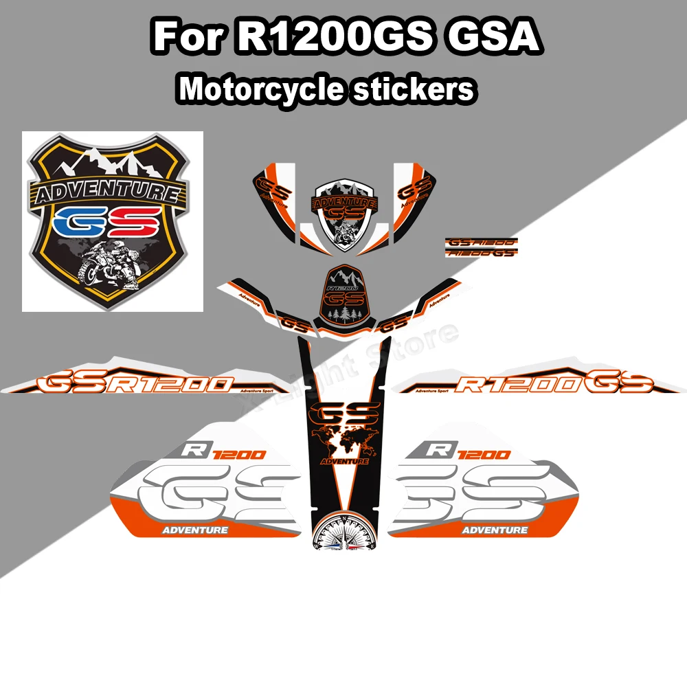 

Motorcycle Tank Pad Protector Aluminum Trunk Luggage Cases Fairing Fender Windshield For BMW R 1200 GS R1200GS GSA Adventure