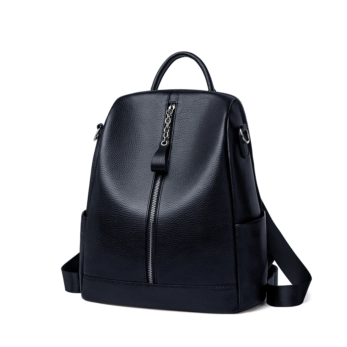 ZOOLER HOT Full Genuine Leather Backpack Women Fashion Backpack Black College Girls Bags Zipper Design Real Leather Bags #hs222
