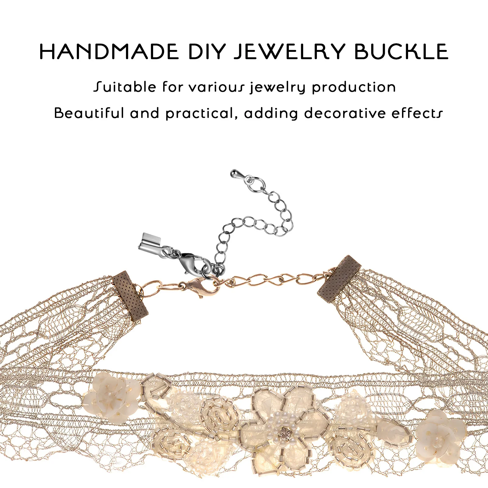 

10Pcs Copper Chain Extenders Handmade Polished Jewelry Connectors for DIY Necklace Bracelet Cord End Caps Craft Projects