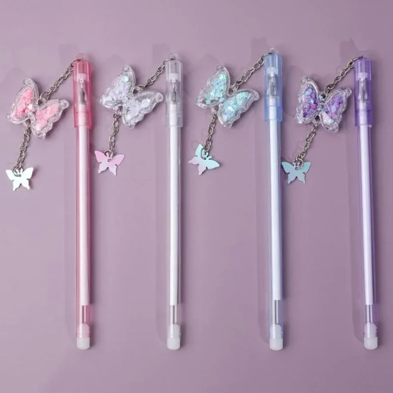 Butterfly Gel Pen Creative Kawaii Cute  Student Stationery   Black Ink Writing   Learning Office