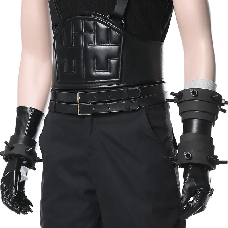 FF7 Cloud Strife Cosplay Costume Anime Game Final Fantasy VII Men Vest Pant Halloween Party Clothes For Male Adult Role Play New