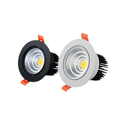 Ściemnialne wpuszczane oprawy LED typu Downlight 5W 7W 9W 12W 15W 18W COB Sufitowe lampy punktowe LED AC110V/220V Lampy sufitowe LED Oświetlenie wewnętrzne