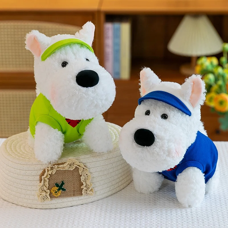 25cm West Heights Dog Pillow Plush Toy Pillow Stuffed Soft Animal Cushion  Girls Sleeping Doll Holiday Gift