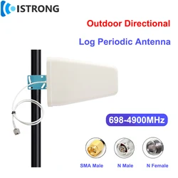 Antenne périodique de téléphone portable, amplificateur de signal de téléphone portable, amplificateur directionnel extérieur, N femelle SMA, 698-4900laissée, 5G, 4G, 3G, 2G, 12dBi