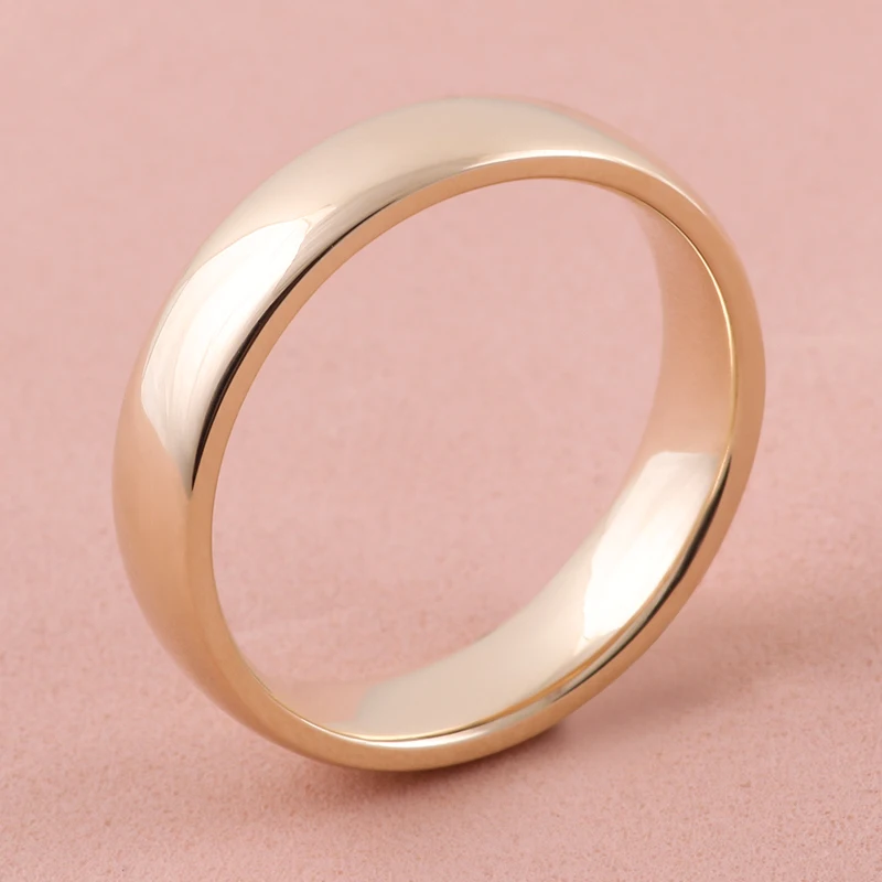 Provence Minimalist Ring for Men 14K18K Solid Gold Plain band Trendy Simple  Classic Shiny Ring Wedding Band Personalized Custom