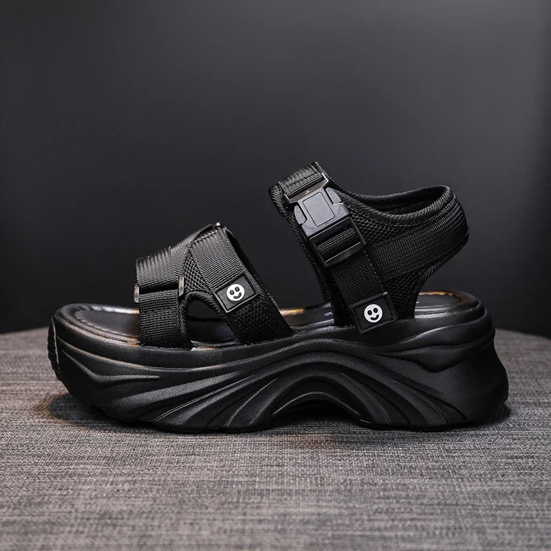 Fashionable Sports And Leisure Increased Thick-Soled Roman Sandals For Women Summer New Comfortable Beach Shoes