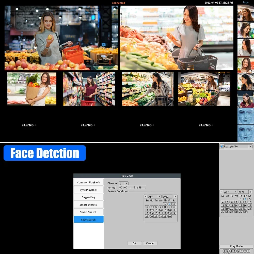 H.265 4K NVR Recorder for CCTV Security 10/16CH 4K/9/32CH 8MP Video Surveillance with Motion Detect P2P & Face Detection