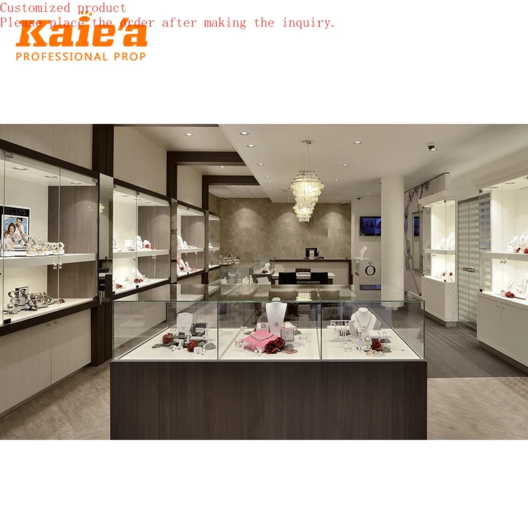 

Jewelry Display Showcase Cabinet Glass Jewellery Shop Counter Equipment Decoration Design Retail Store Watch Shop Counter Kiosk