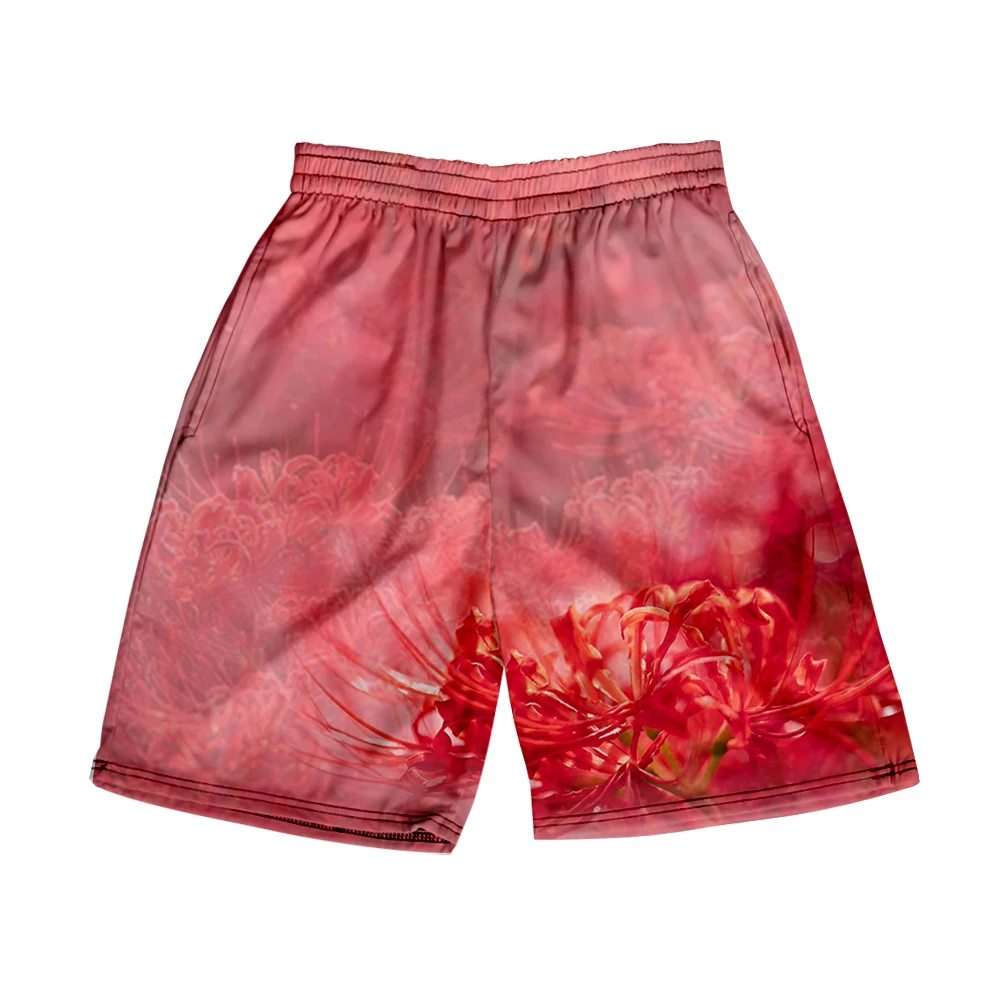 Strandshorts Herren- und Damenbekleidung 3D-Digitaldruck Freizeitshorts Modetrend Paar Hosen Blume