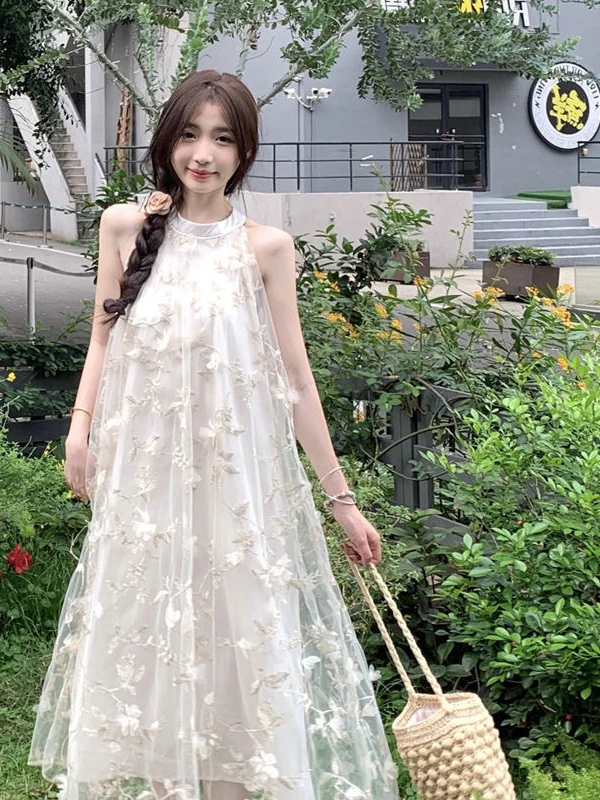 

Sweet Floral 300 Pou Extra Large Size Women's Dr Ne Hanging Sle Korean Sle Commute Wind Spring New Arrival