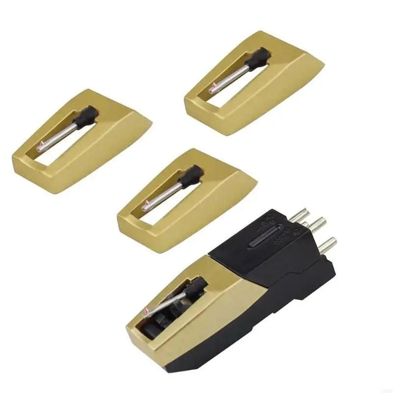 تشمل مجموعة خرطوشة الفونوغراف مع أساليب الماس ثلاثة إبرة احتياطية للعشاق تحسين جودة الصوت