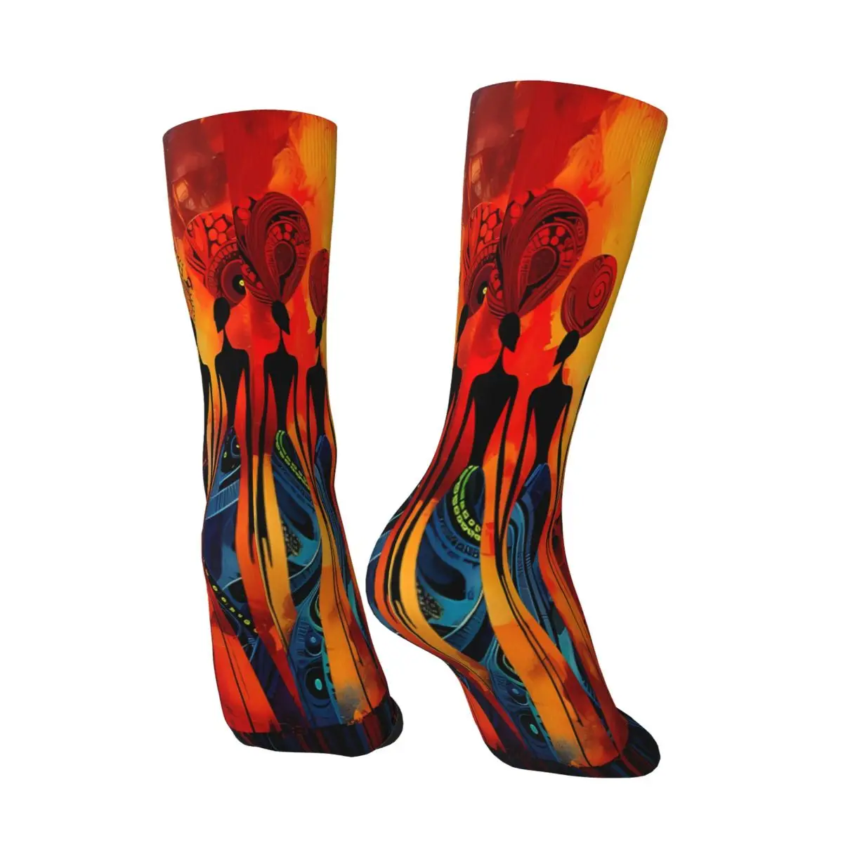 African Women Sock Printed Man Polyester