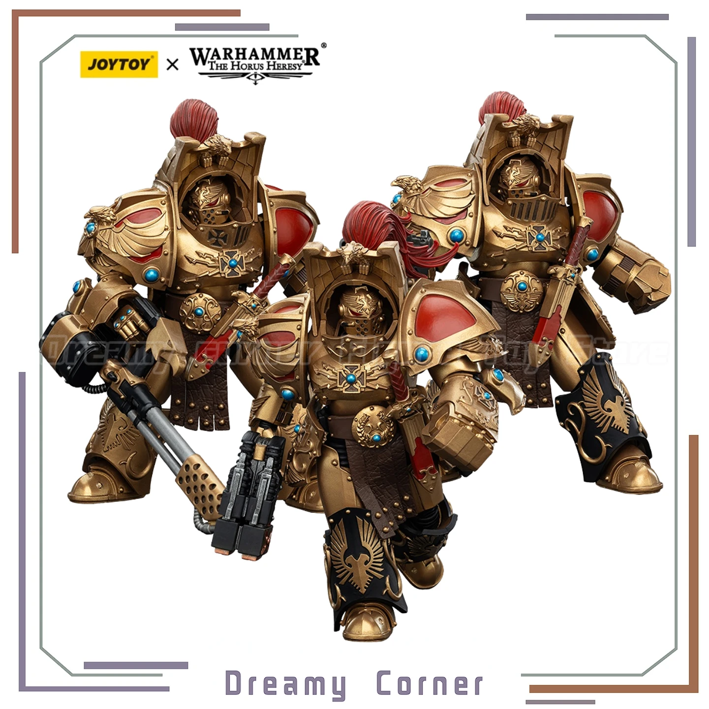 

【In Stock】JOYTOY Warhammer 40K Legio Custodes Aquilon Terminator Squad 3PCS 1/18 Action Figures Toys Model