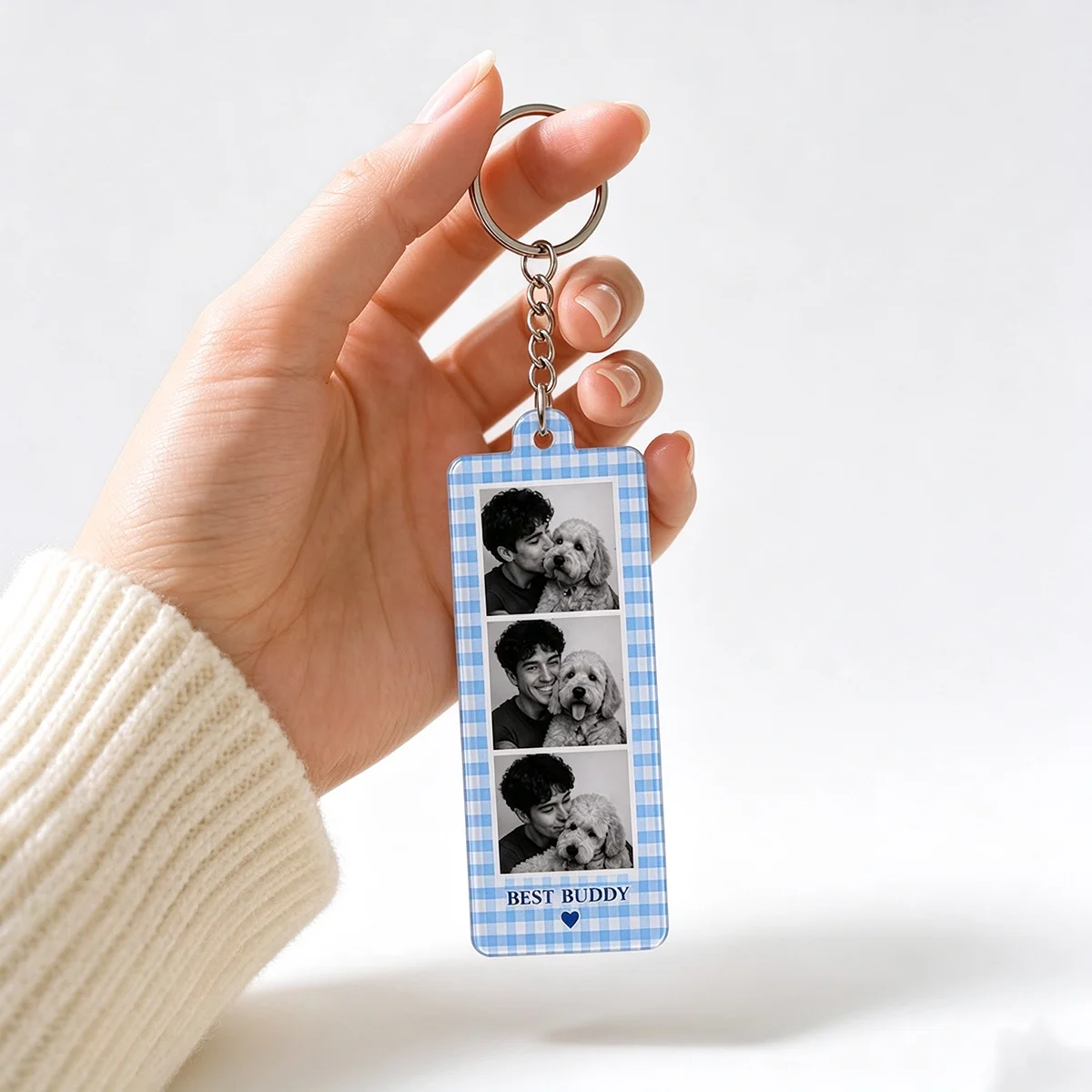 Personalized Photo Frame Keychain, Custom Gift