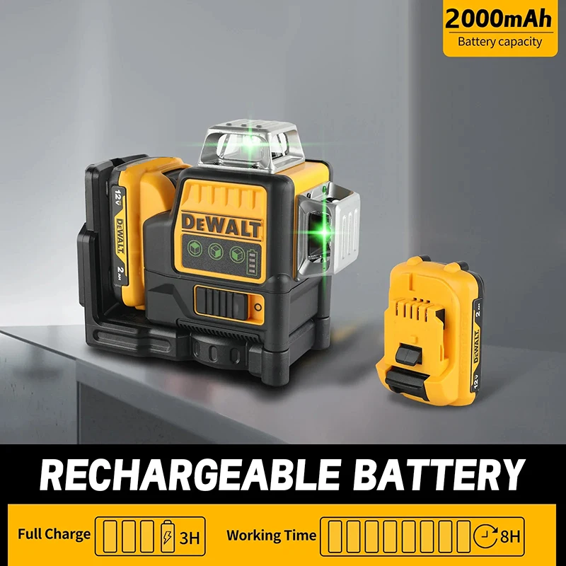 DeWalt Battery laser level DW089LG laser 12 Lines 360 laser measuring