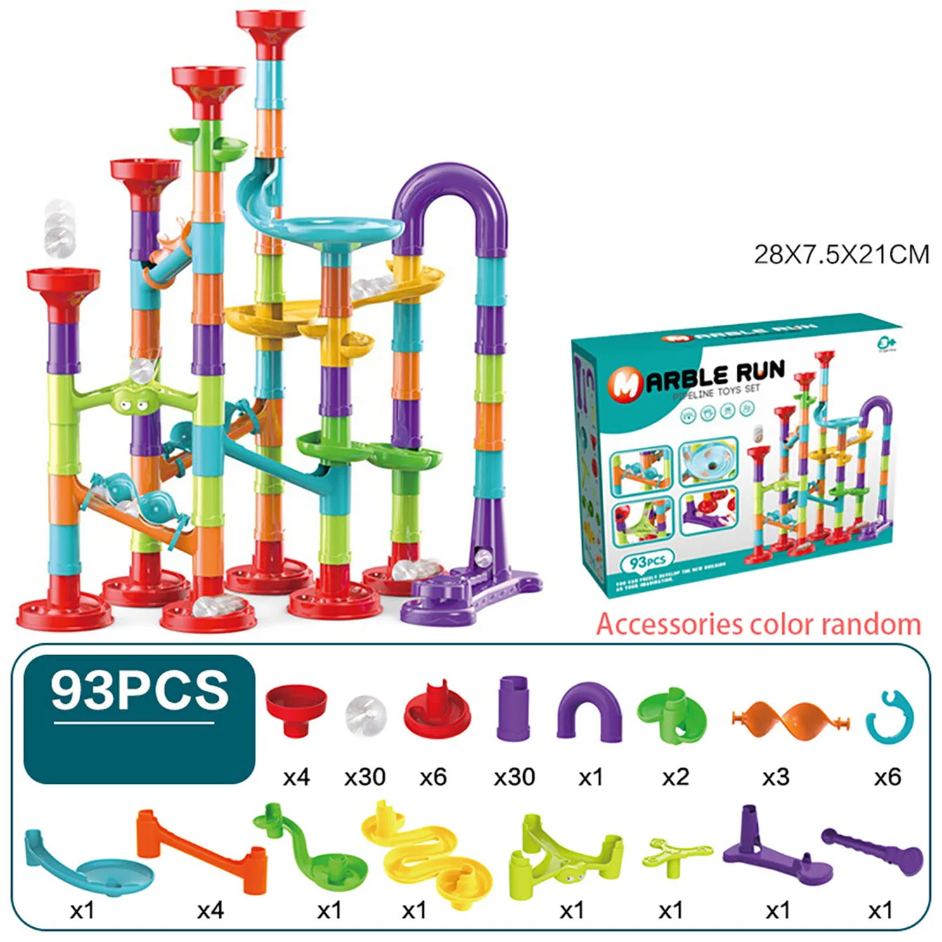 Kinder Diy Montessori Spielzeug Puzzle Track Block Kinder Gebäude Montage Labyrinth Ball Roller Spielzeug Familie Interaktive Spiel Geschenk