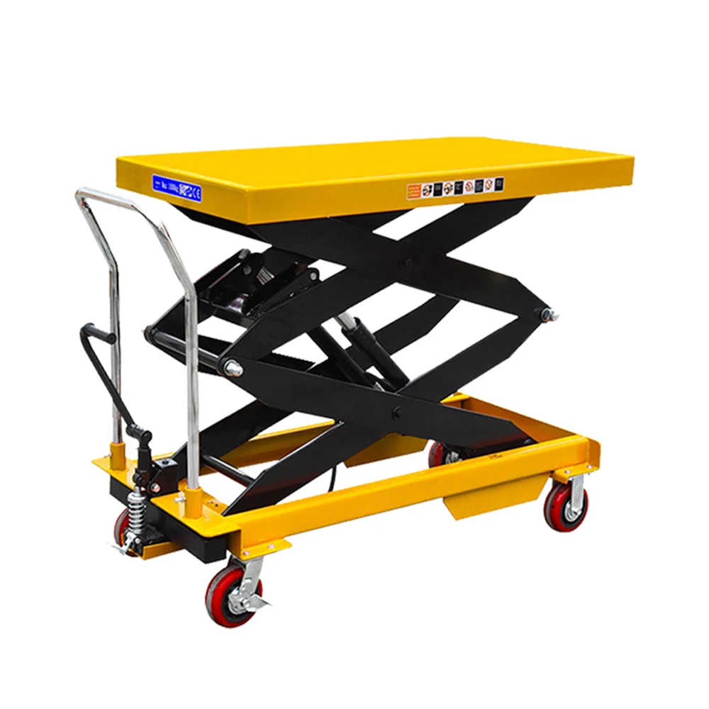 

CE Standard Mobile 1.7m Height Scissor Lift Platform 1 Ton Load Manual Tables