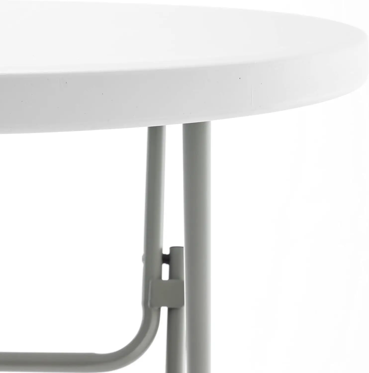 Table basse pliante en plastique granit blanc, table à manger portable, carte de banquet commerciale, 32 po, barre ronde 43 po, recommandée, ensemble de 5