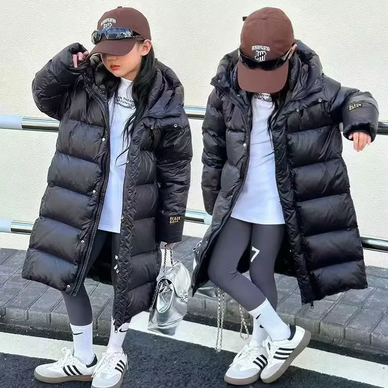 Children's Winter Down Cotton Jacket Boy and Girl Printing Flower Clothes Loose Korean Version Coat Thicken Warm Snowsuit 2026