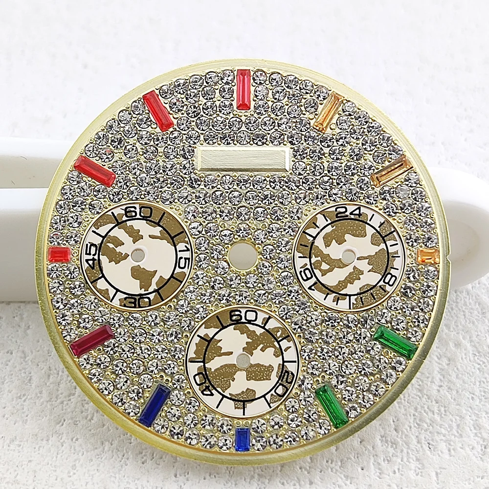 

VK63 dial 29.5mm watch dial Replacement accessory fit VK63 Quartz movement Custom Logo panda dials Timing code dial