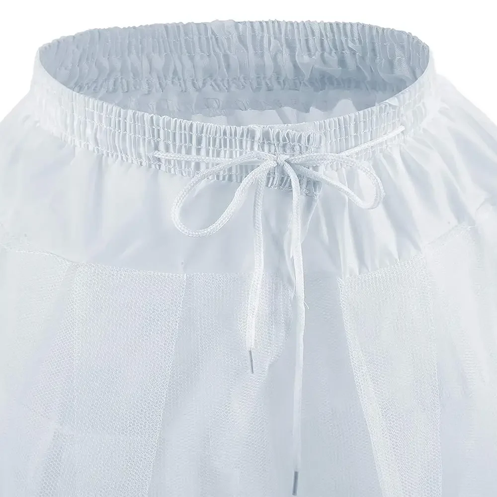 Flower Girls Hoopless Petticoat Slip with 3 Layers Elastic Kids Crinoline Underskirt 2024