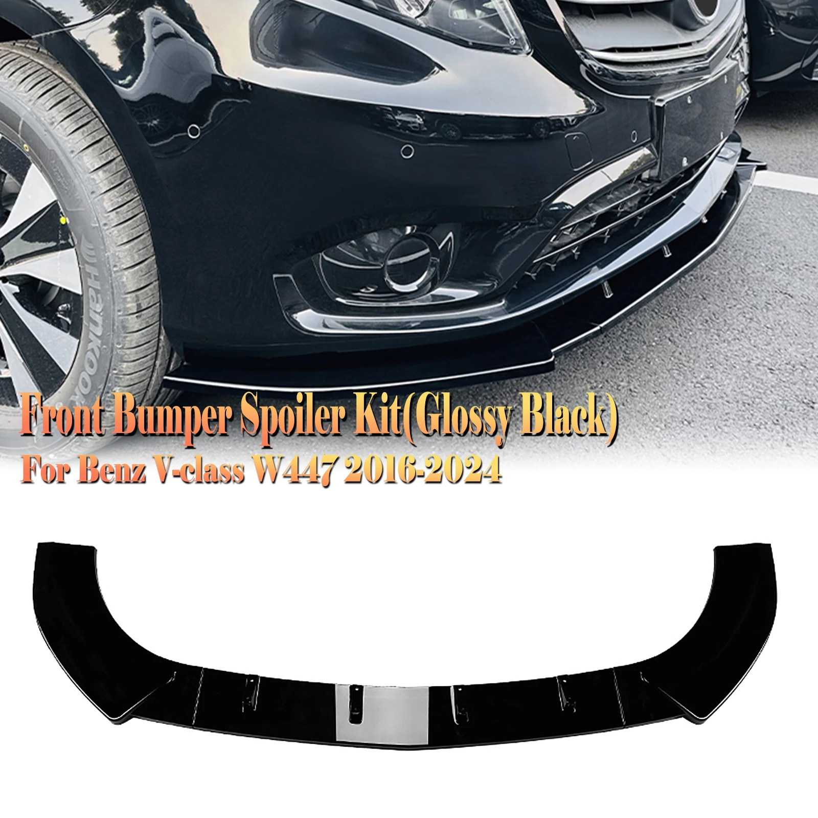 

Car Front Bumper Spoiler Lip Lower Splitter Blade For Mercedes Benz V Class W447 2016-2024