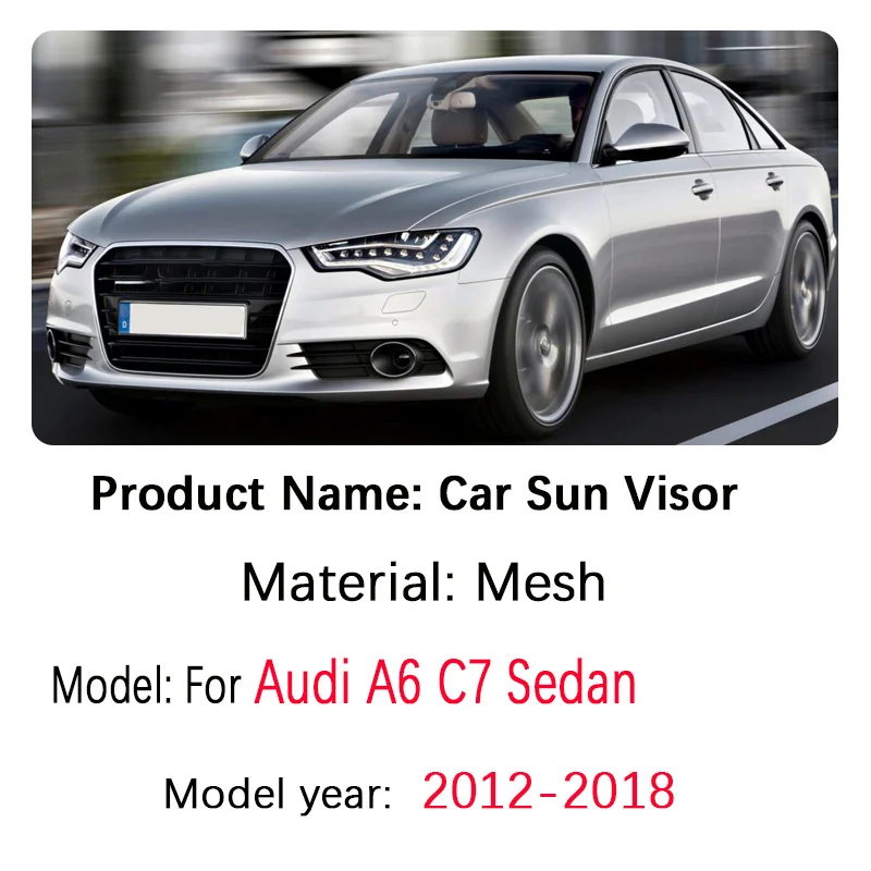 Car Mesh Shades For Audi A6 C7 Sedan 2012-2018 Window Sunshades Sunscreen Privacy Curtains Sun Visors Auto Accessories Mosquitos