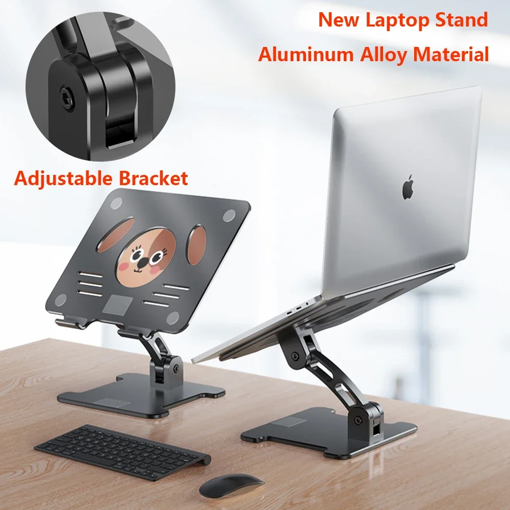 Laptop Stand Universal 10-17.3 Inch Cooling Rack Angle Folding Adjustable Office Desktop Aluminum Alloy Portable Non Slip Holder