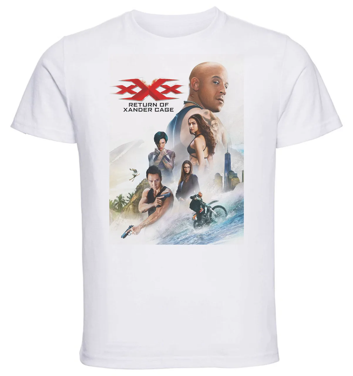 T-shirt Unisex - White - Xxx Return Of Xander Cage Playbill