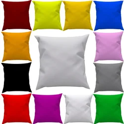 Solid Color Free Shipping Pillowcase Silk Pillowcases for Pillows 45x45 Pillow Cases Decorative Fall Decor Cushion Cover 40x40cm