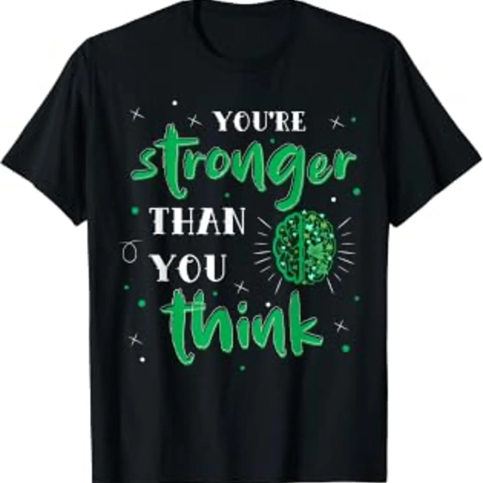 You're Stronger Than You Think T Shirt black s vintage Washed Slightly Stylish designer clothes Versatile Top For Everyday Wear