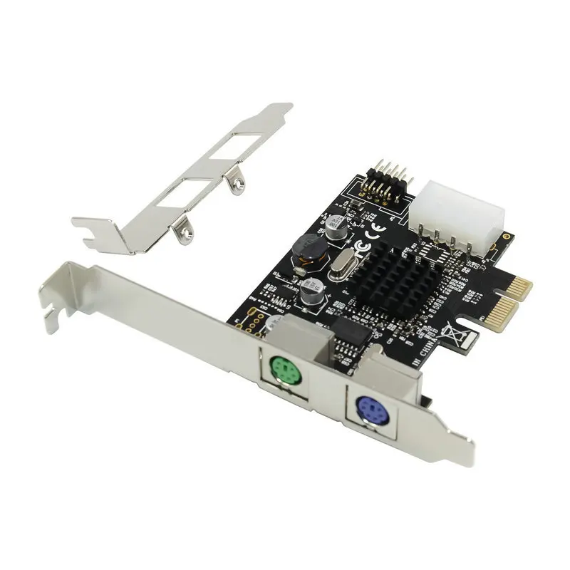 PCI-E auf PS/2 Adapterkarte PCIE PS2 Tastatur mit runder Öffnung, Maus, Erweiterungskarte, Laufwerk kostenlos MCS9990