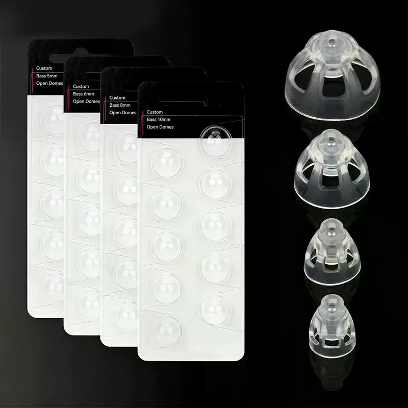 10pcs-Hearing Aid Domes For Oticon Minifit Open Bass Vent Replacements,Universal Domes For Oticon Hearing Aid(5mm/6mm/8mm/10mm)